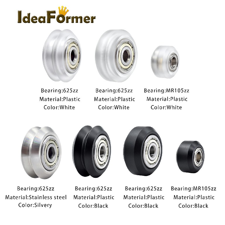 Plastic pulley with bearing 3d printer components