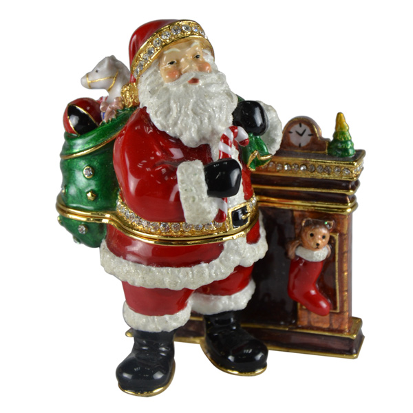Santa-by-Fireplace Box