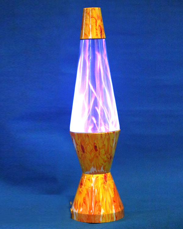 14.5" Electroplasma Lava Lamp with Lilac 2 cubic transfer base