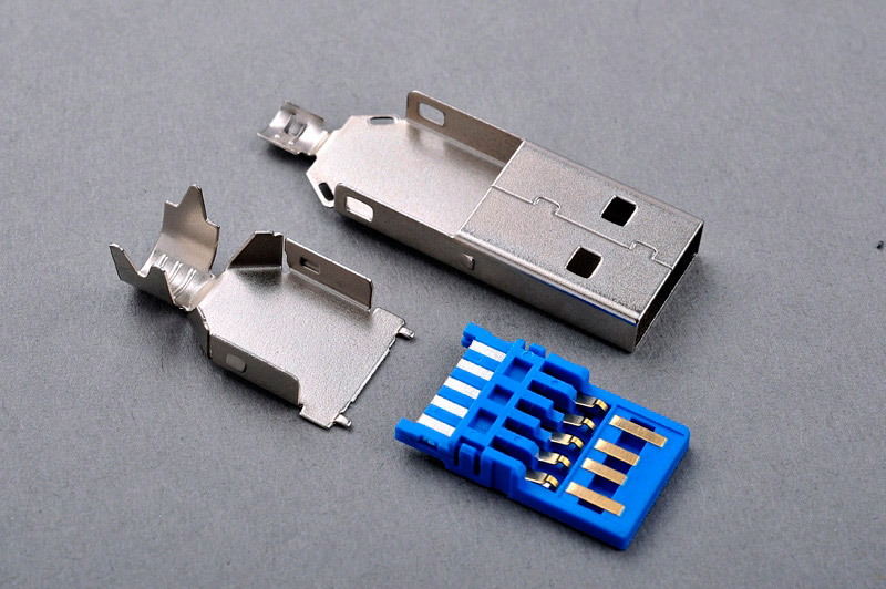 USB 3.0 A_M SOLDER_ three-piece set