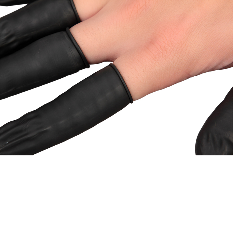 威贝特 防静电黑色手指套橡胶无尘无粉手指套80181 1440个/包