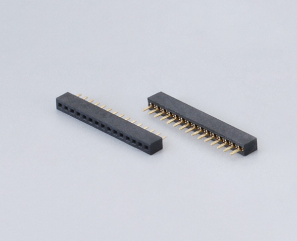 1.0mm Pitch Female Header Connector -1.0x2.0 single row 180°