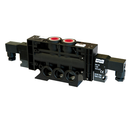 Two-position five-way dual electric control PVL-5/2-D-1/4"-M-E