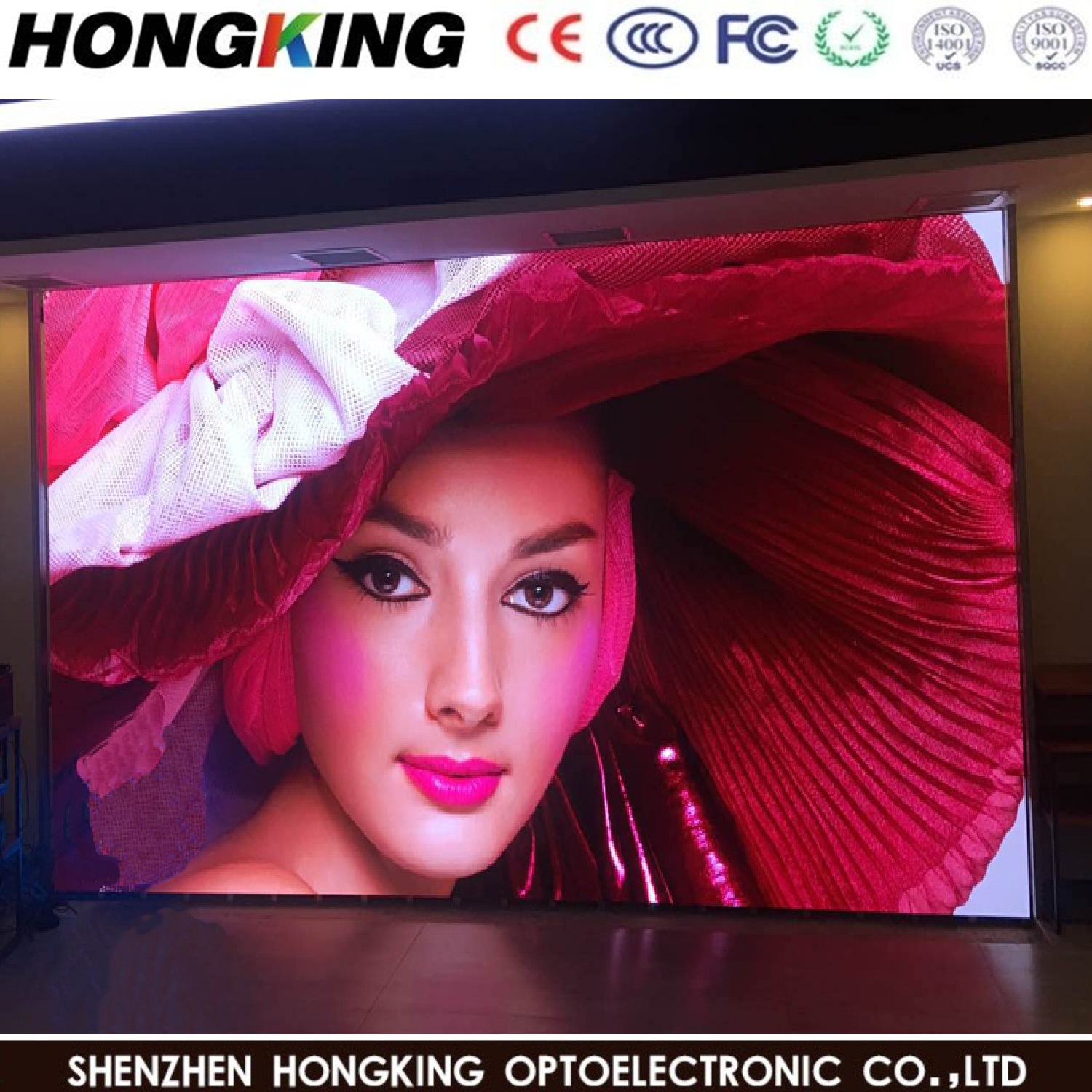 HK-I Series P3 Indoor Soft/Flexible Curved LED Advertising Billboard Sign