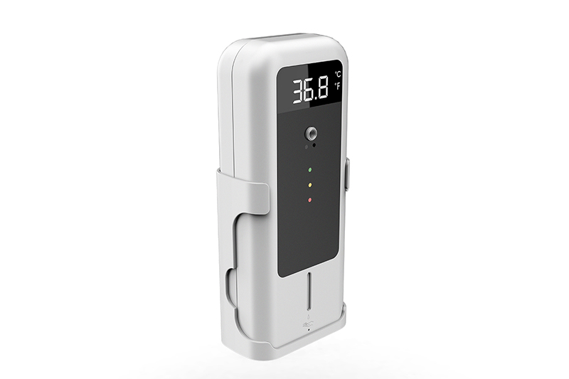 Automatic temperature measurement disinfection box