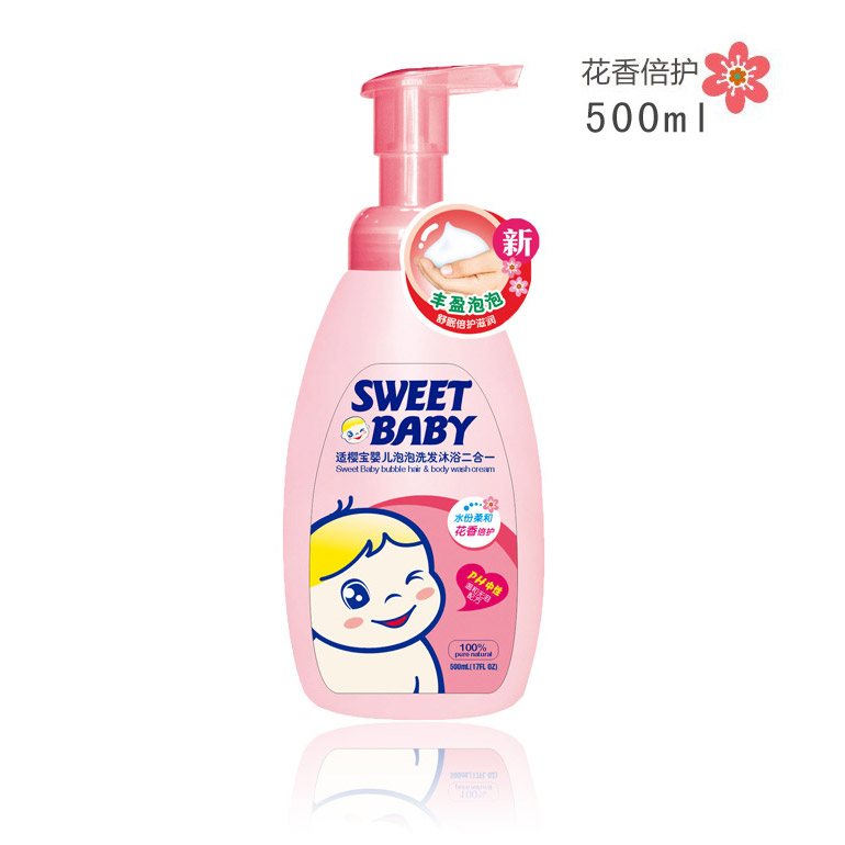 Sakura Po Bubble Shampoo Bathing 2-in-1 Floral Replenishing 500ml