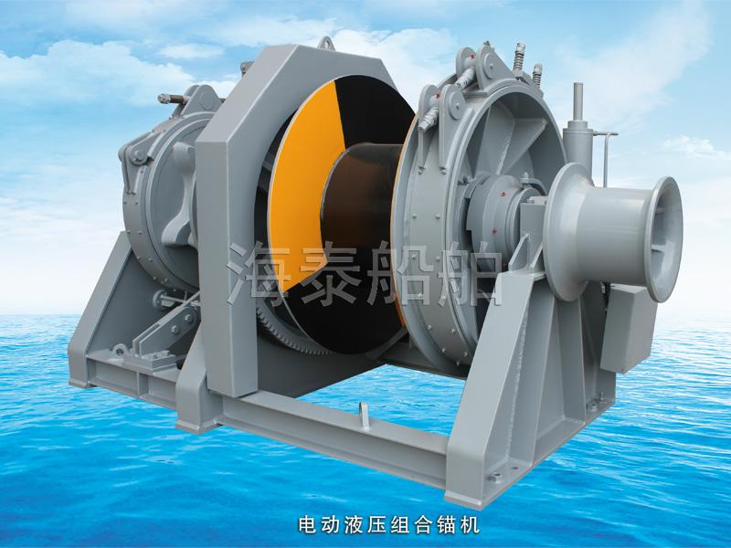 Unilateral type electric hydraulic anchor mooring machine