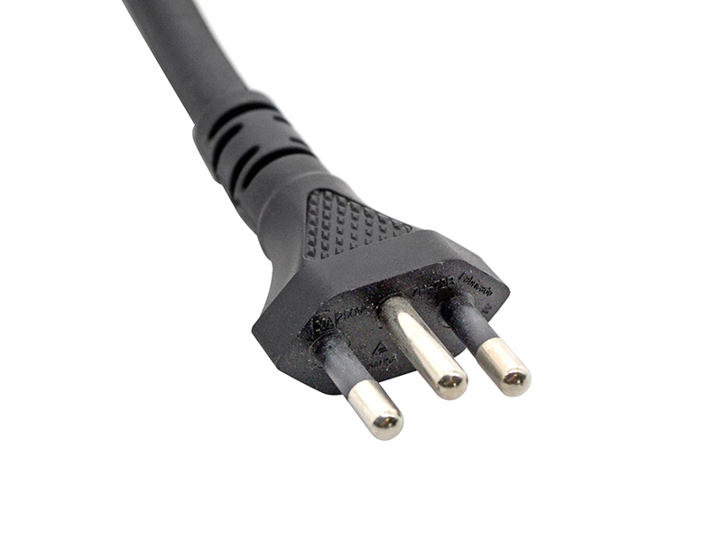 INMETRO Approved Plug Type N 10A 3-Pin Power Cord