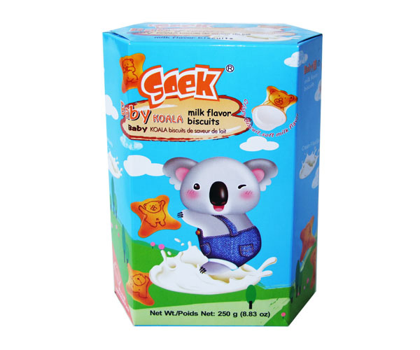 Baby Koala Cream Filled Biscuits Milk Filling 250gX12boxes 55X33X23cm