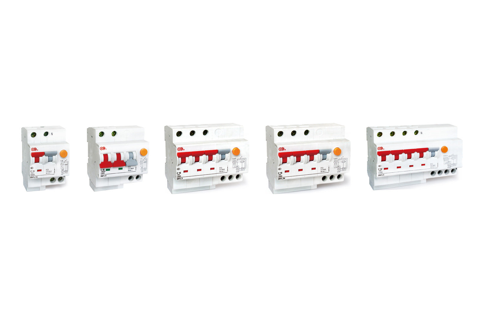 BM7L series residual current operated circuit breakers with over current protection