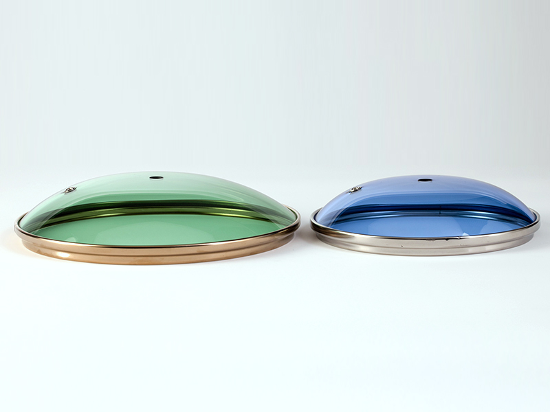 glass lid with color