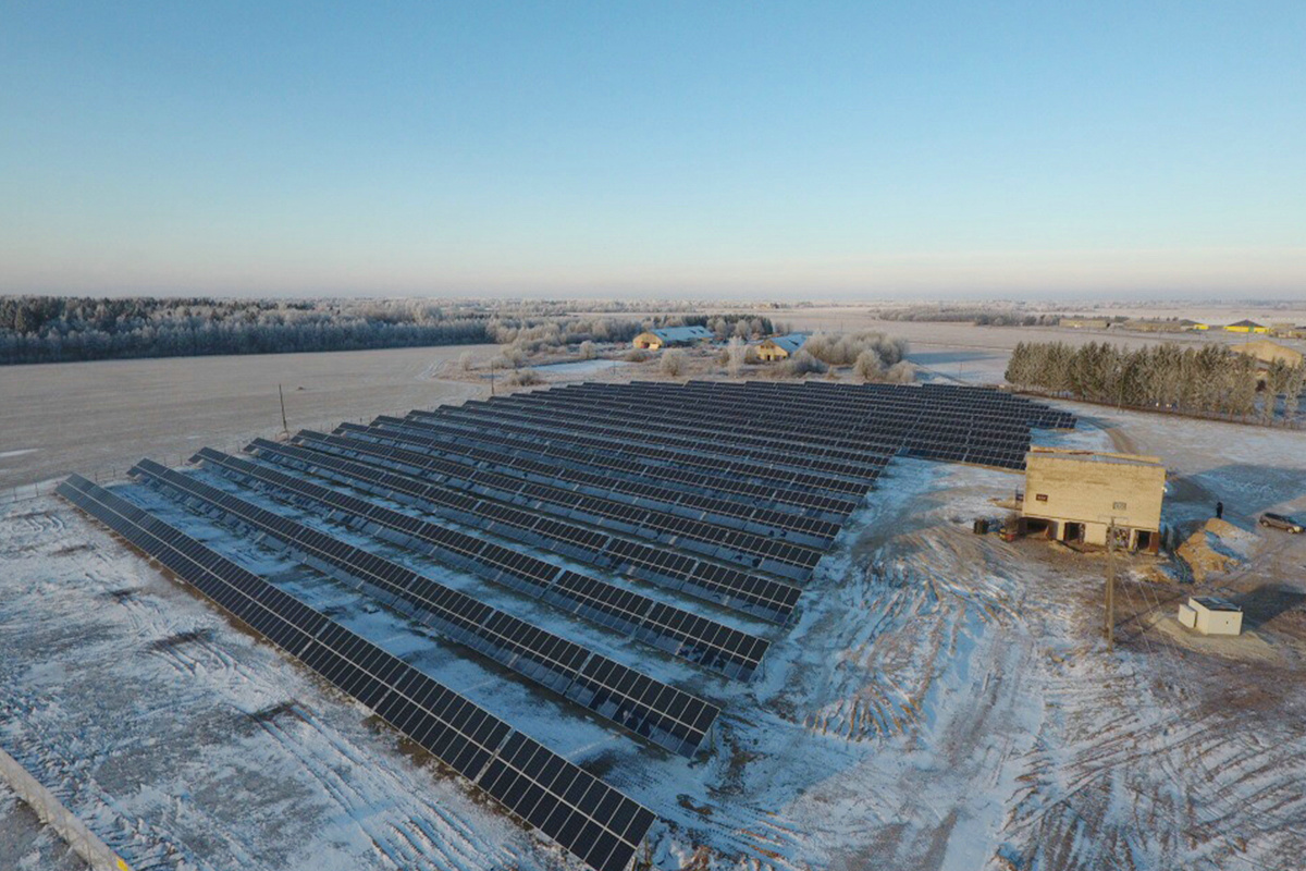 Projeto de usina solar de 200KW na Estônia