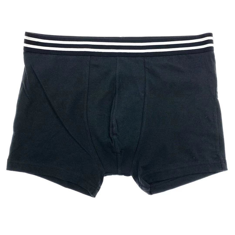 Men's Shorts Black Bottom Black and White Striped Waistband