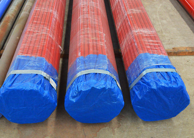 Coated steel pipe for fire fighting