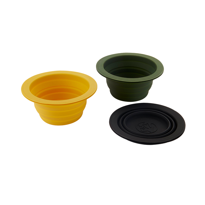 Silicone collapsible pet bowl