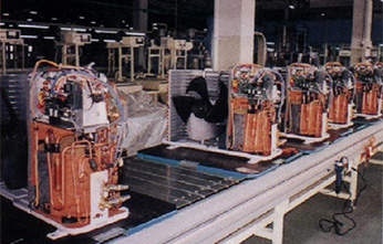 Air conditioning assembly line