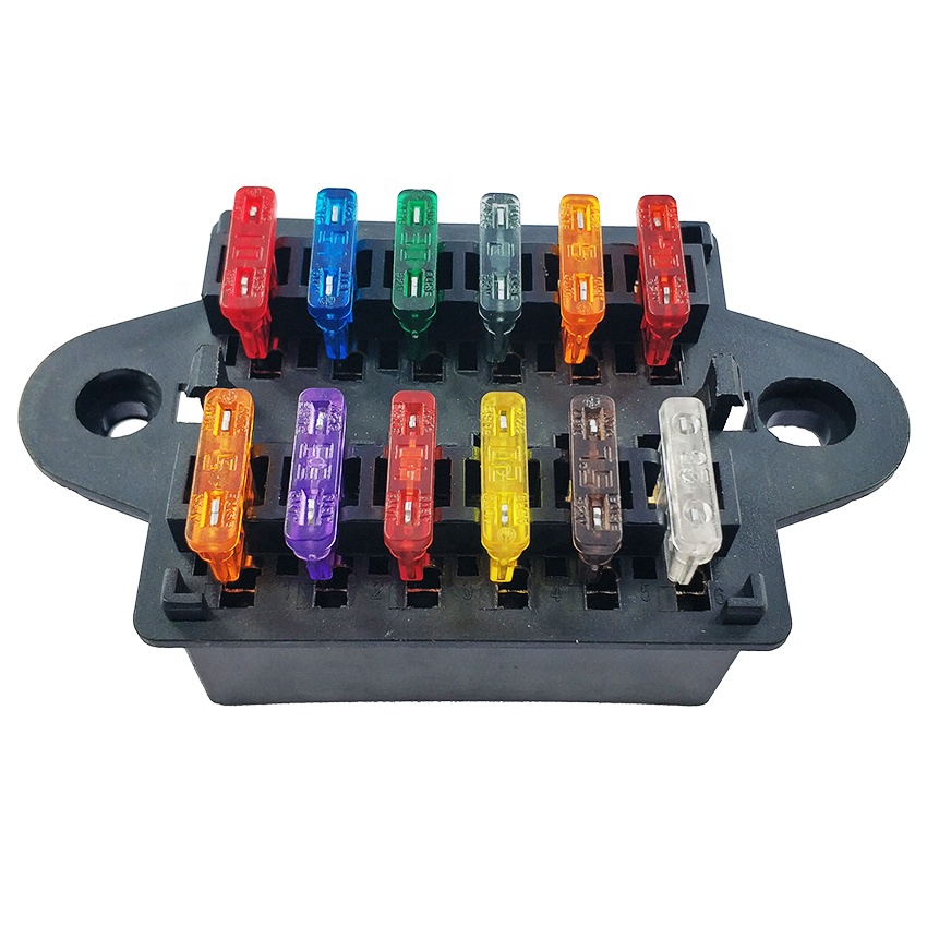12 way fuse box ATC ATO fuse holder 2-input 12-ouput for CAR OFF-ROAD TRUCK 