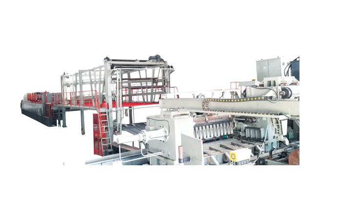 CNC veneer rotary peeling and drying production line