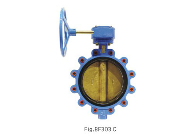 EN593 CLASS 125 LUG TYPE BUTTERFLY VALVE WITH PINS