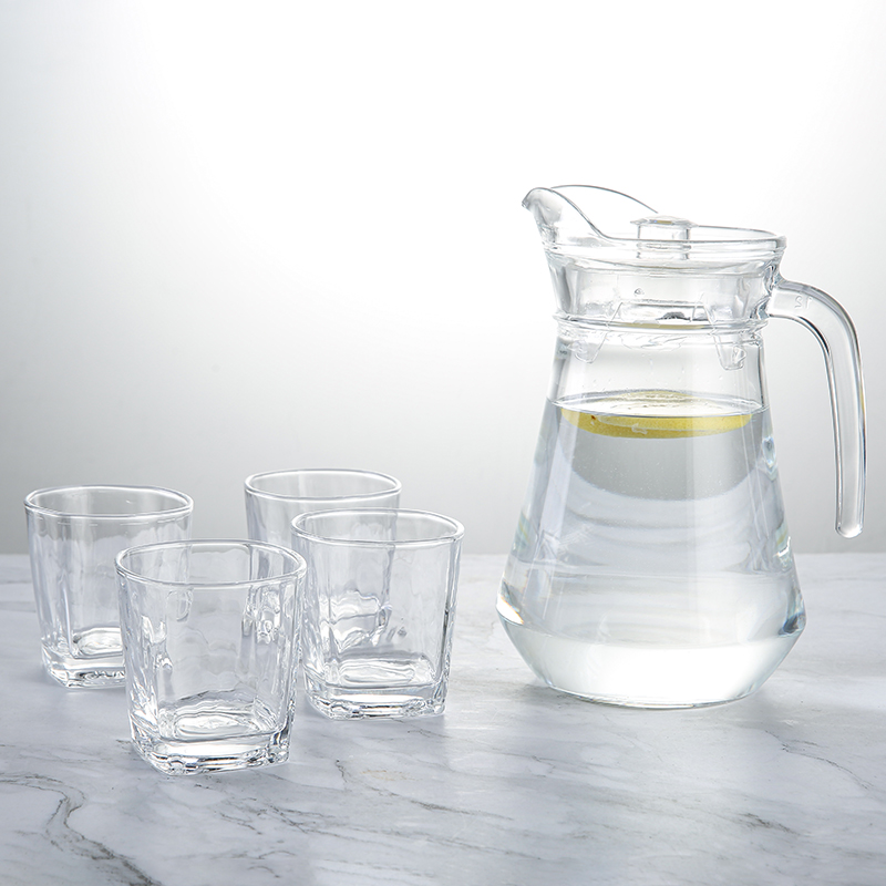 1300ml glass jug and water cup sets