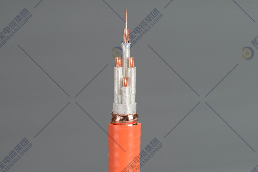 Corrugated copper sheathed flexible mineral insulated fire-proof cable