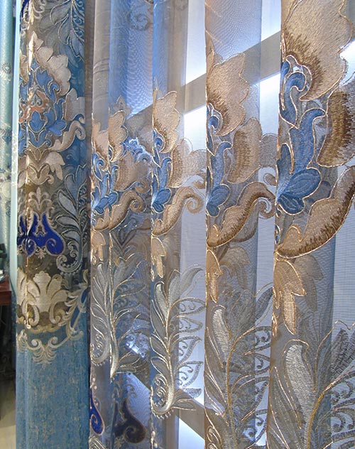 Embroidery window luxury European curtains 1202