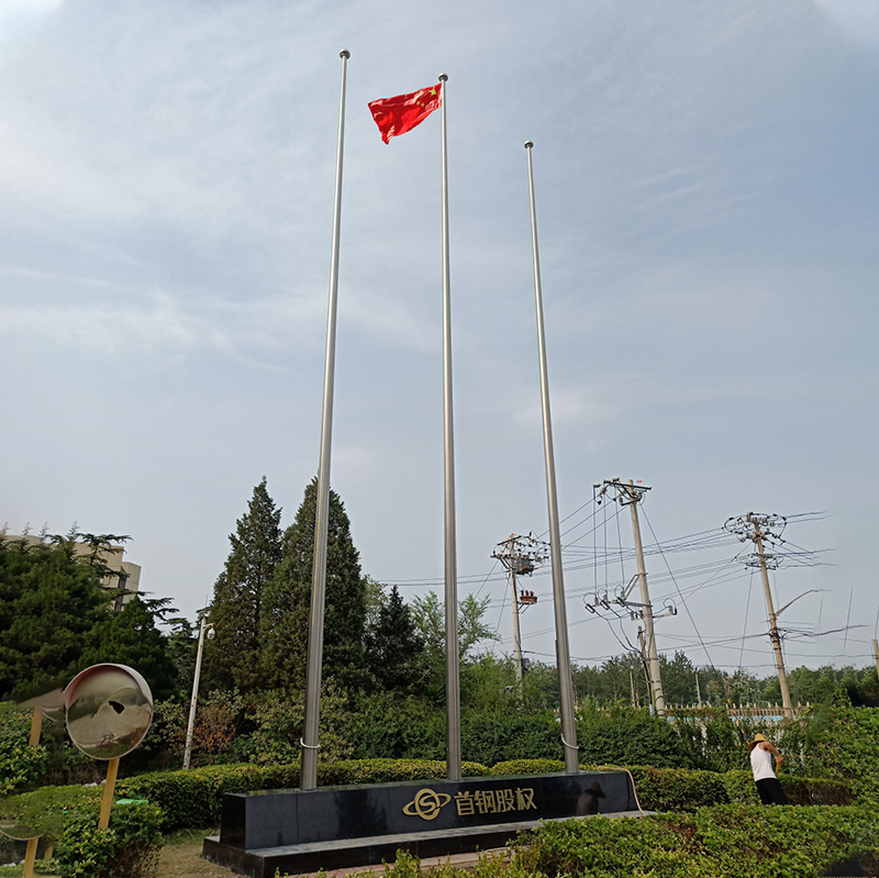 Three flagpoles marble flag stand (model 3102)
