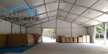What kind of wall is suitable for the warehouse tent.