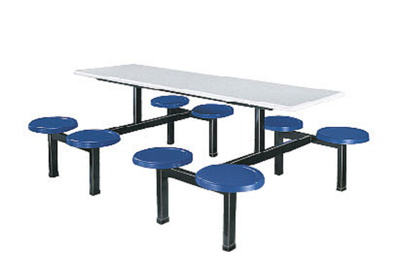 HG-089 八人不锈钢面活动餐桌