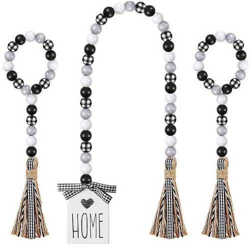 customize black and white beads, beads string, Halloween decoration