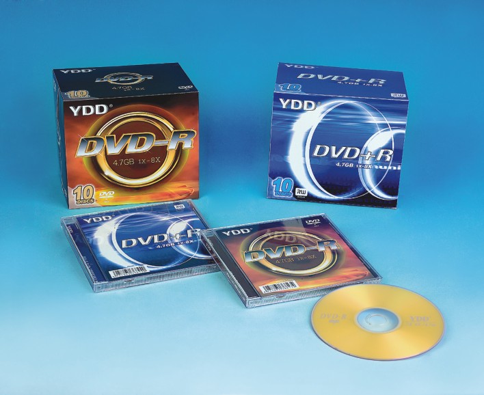 彩色10.4MM塑料盒包装DVD+/-R