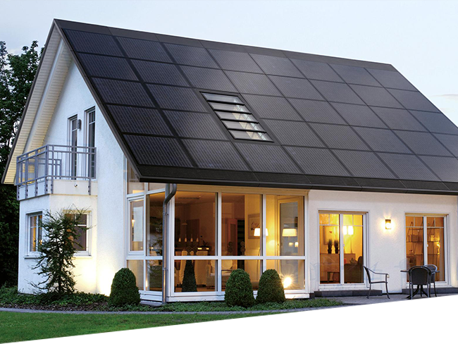 Panel solar con tejas