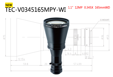TEC-V0345165MPY-WI 超高清远心镜头