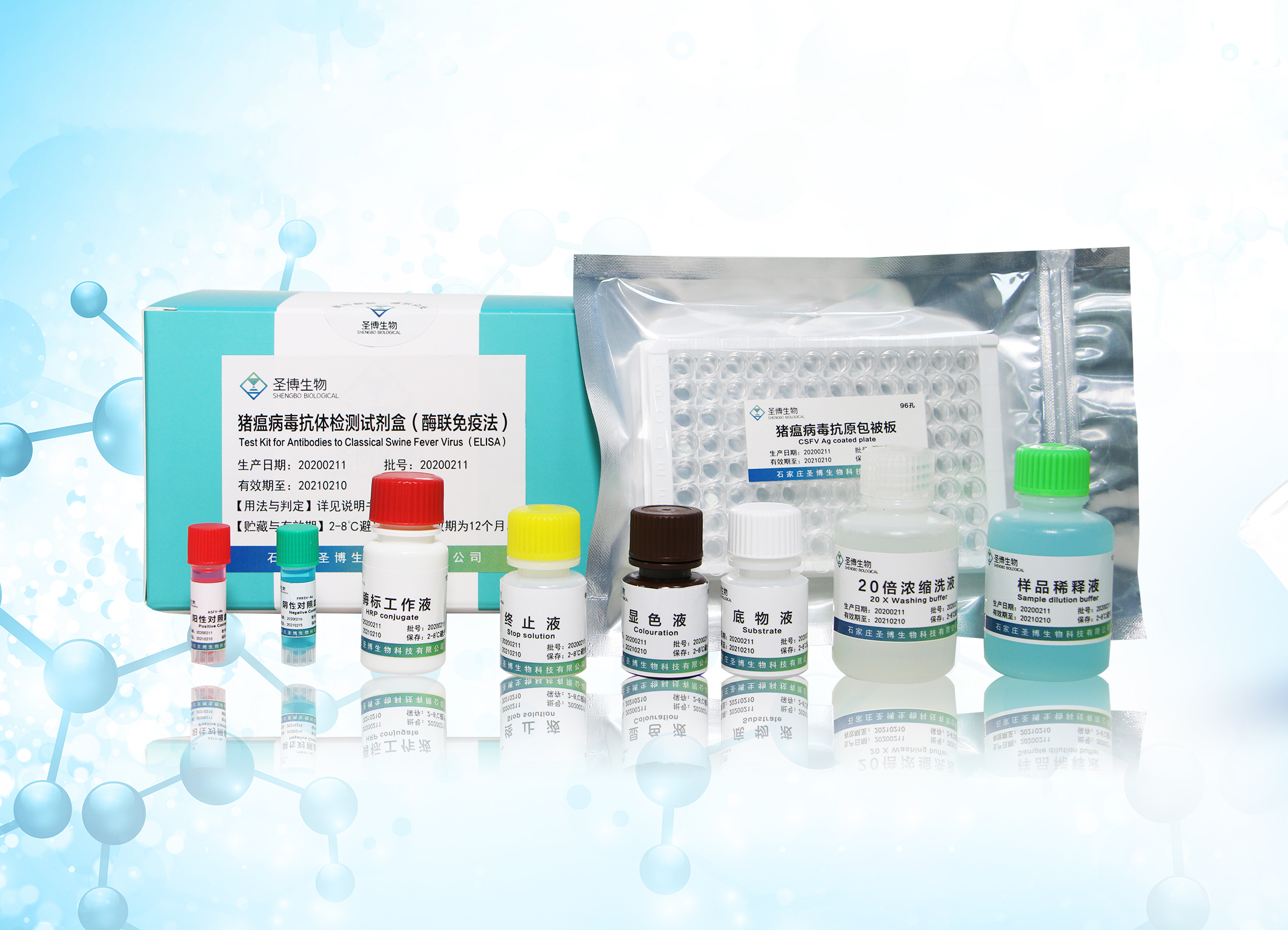 猪瘟病毒抗体检测试剂盒（酶联免疫法）