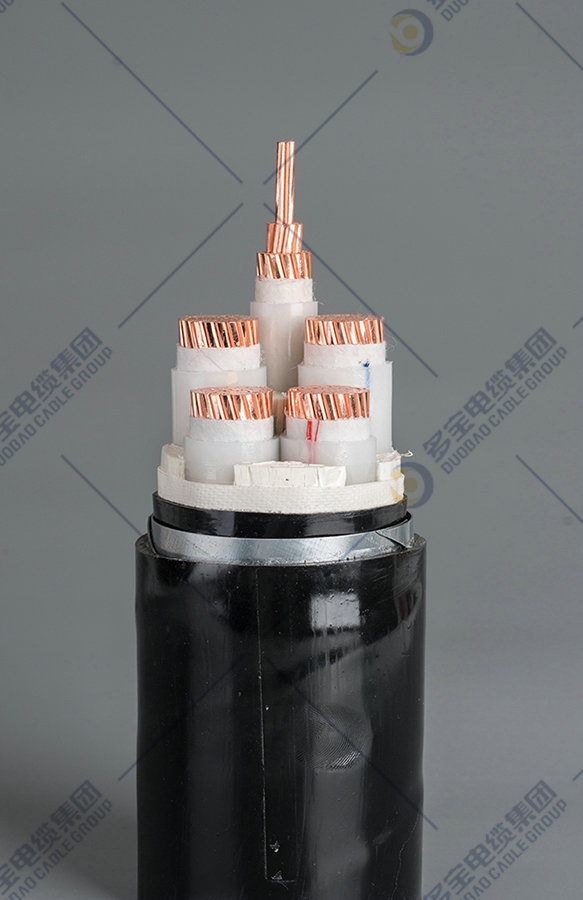 Copper-conductor XLPE insulated steel tape armored polyolefin sheathed LSZH flame-retardant fire-resistant power cable