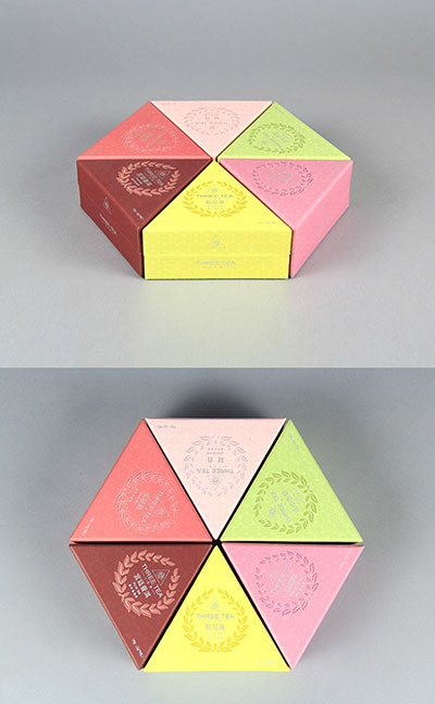 customized tea packaging box, triangle box gift box