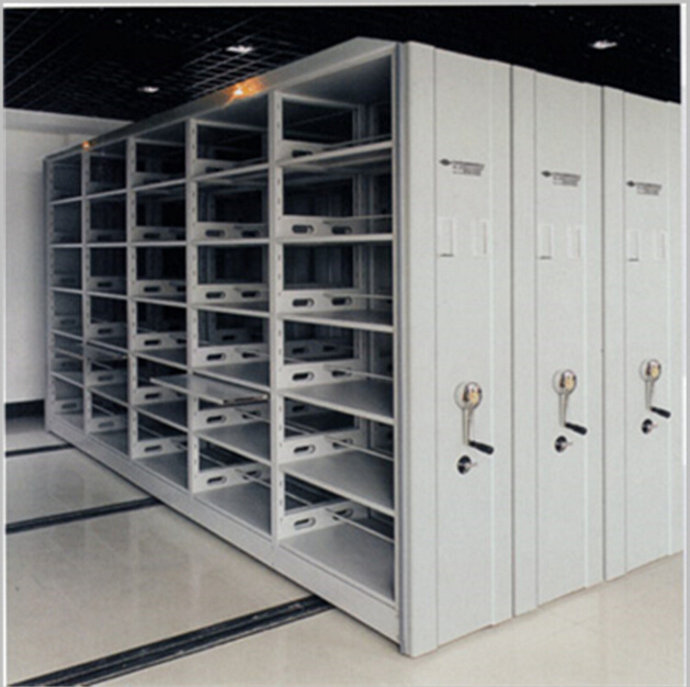深圳货架公司:手摇式移动密集架 钢制密集柜 文件存储