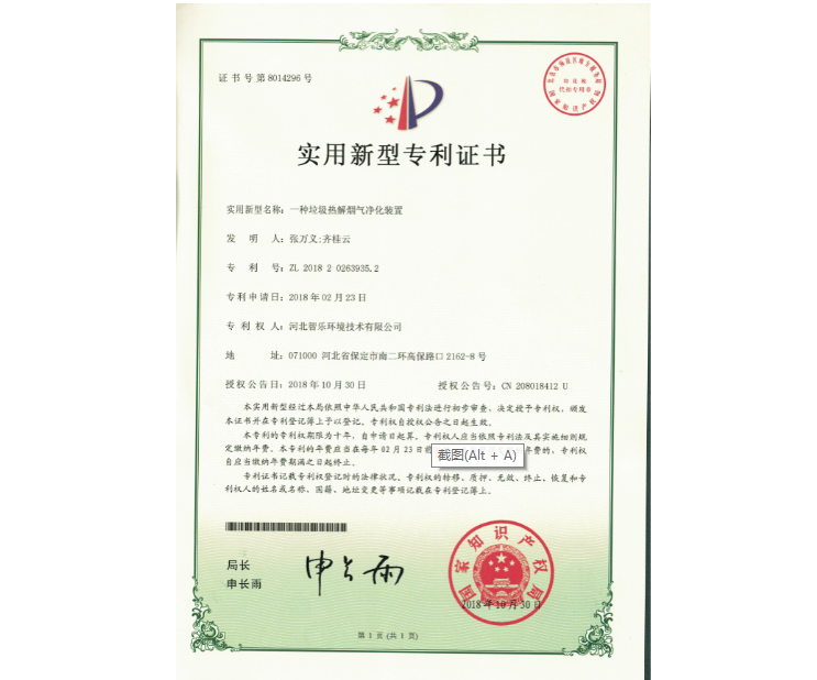 Waste low temperature pyrolysis processor patent 2