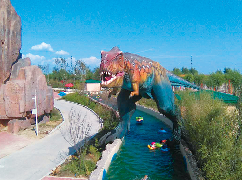 Simulation dinosaur model in Hot Spring Resort in Heilongjiang