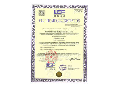 сертификат ISO45001 на английском языке 