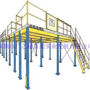 Mezzanine shelving combination platform