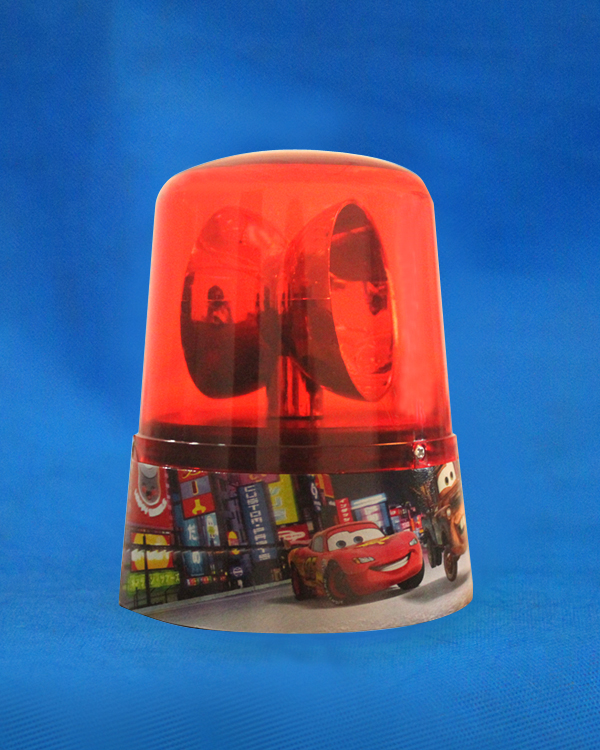 3”  Siren Lamp with Cubic transfer racing car 2 base