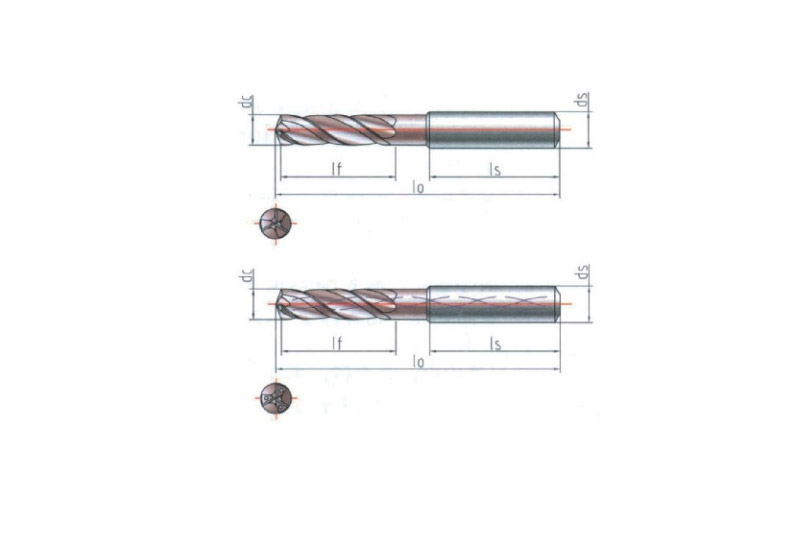 Solid carbide 3-blade twist drill 3xD