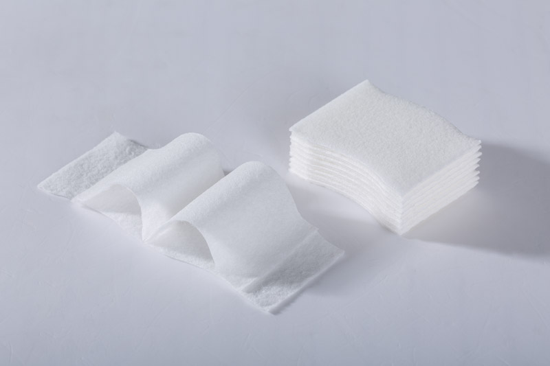 Wavy multilayer paper fiber cotton pads