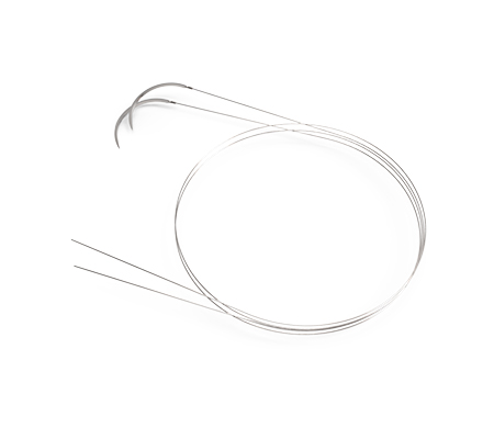 Titanium nickel memory alloy suture thread