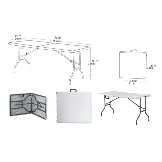 JM-Z152 5FT Folding Table