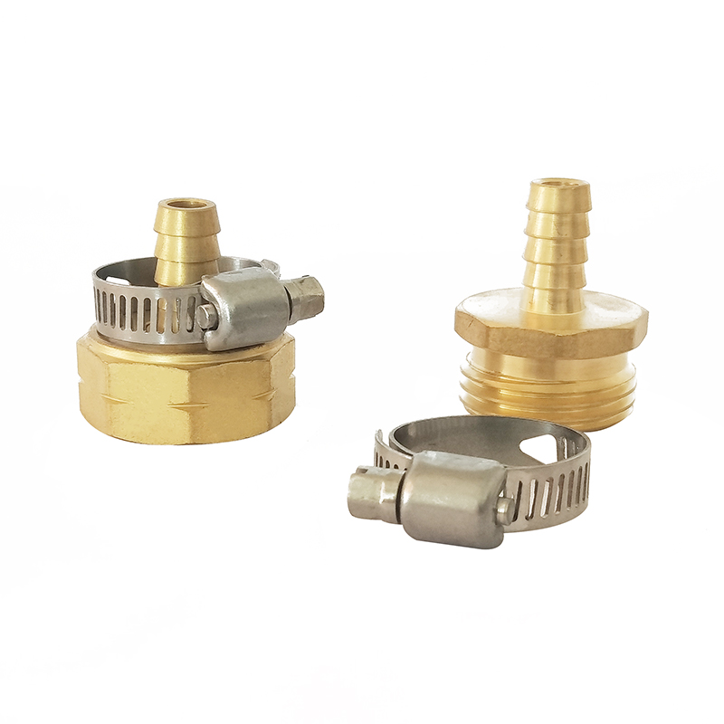 3/8"Female and Male Brass Hose Coupling With Stainless Steel Clamp