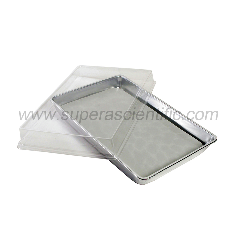 350-Set Aluminum Pan with Cover, Off White Pad, 11" x 7" x 1-1/2"
