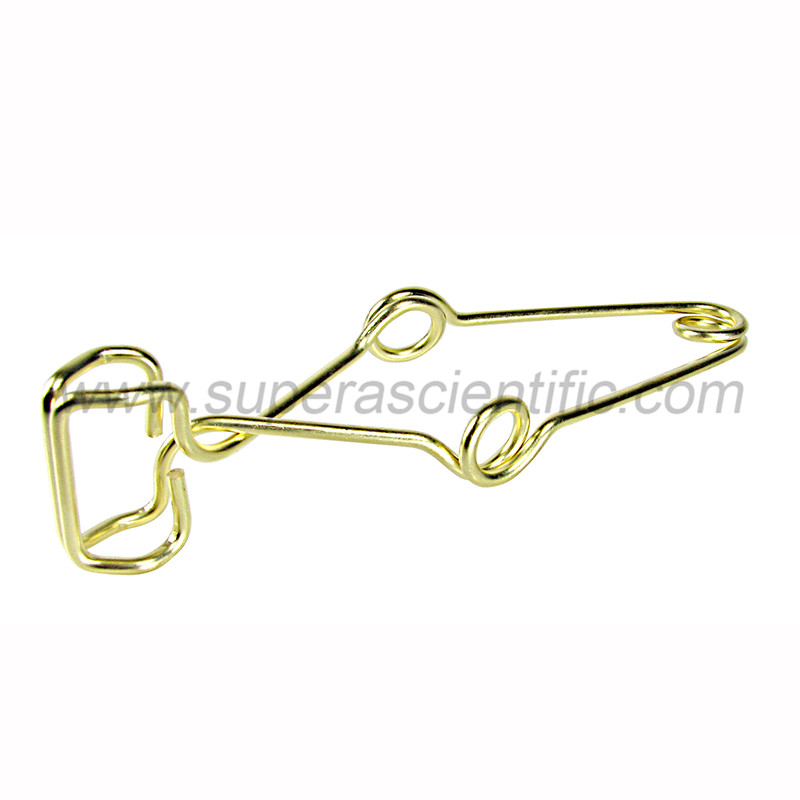 Brass Test Tube Clamp with Finger Grip 