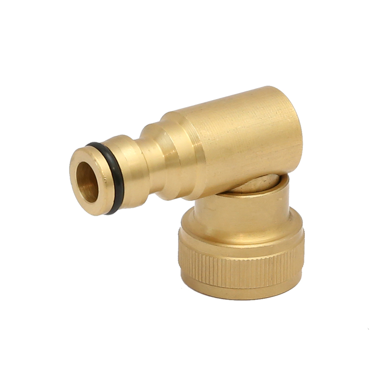 360degree swivel hose connector with brass female threaded collar